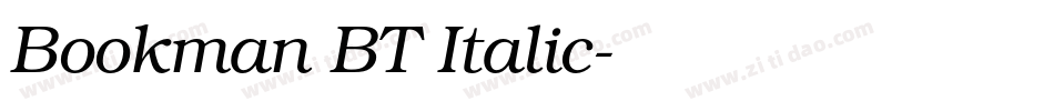 Bookman BT Italic字体转换